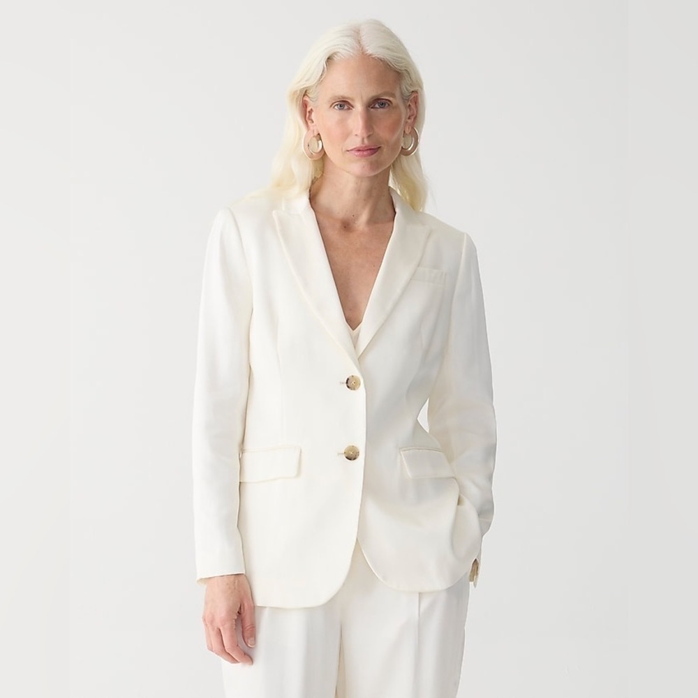 J Crew Long Parke blazer in luster crepe BT534 - Picture 3 of 6